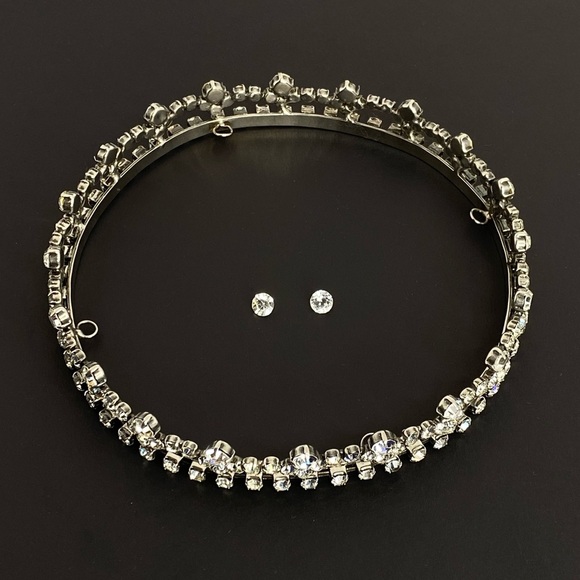 VINTAGE CROWN INAUGURATION CROWN FROM THE 1950s QUEENS CROWN SILVER/CRYSTALS - Picture 8 of 12